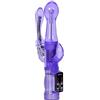 Peadxuno Vibratore G spot Stimolazione anale vaginale del clitoride, Giocattolo sessuale di stimolazione del Vibratore a doppia testa pieghevole per donne (Viola)