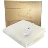 Generico Coperta Elettrica Termica in Poliestere Coprimaterasso Scaldaletto Elettrico con Telecomando 3 Livelli Termocoperta Scalda Letto 3 Impostazioni Calore 150 x 80 cm Letto Singolo