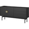 Selsey Mobile per TV, 154 cm, colore nero