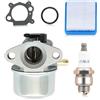 Haishine Kit carburatore 799868 491588 adatto per motori Briggs & Stratton 4-7 HP 498170,497586,497314, con candela + filtro aria