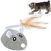 Vesaneae Giochi Gatto Interattivi, Giocattolo Topi Automatico, Giocattolo Elettrico per Gatti, con Ricarica USB, Giocattolo Realistico Ratto da Caccia Simulato per Gatti Interni Esterni (Grigio)