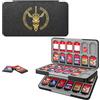 MoKo Porta Schede, Custodia Porta Cartucce di Gioco Compatibile con Switch 2/Switch OLED 2021/Lite, Custodia Protettiva con 48 Scompartimenti Schede Gioco, 24 Scompartimenti Micro SD, Nero