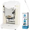 FABER Macchina Caffè Faber Slot Inox a Cialde in Carta Ese 44 mm + Kit Manutenzione Decalcificante + 15 Cialde Caffè Emozioni Quotidiane in Omaggio (Avorio)
