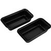 Lrocotanc Stampo Plumcake 2 Pezzi Stampo Pane in Cassetta Rettangolare - Teglia per pane in acciaio al carbonio antiaderente con Rivestimento Antiaderente per cuocere pane, torte e toast - 25.3x12.4x6 cm