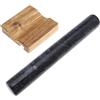 Create idea Mattarello in marmo francese lucido con supporto in legno per cellulare, set rullo per impasto, pasticceria, pizza, 30,5 cm, nero