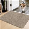 COSY HOMEER Tappeto Ingresso Interno, 50 x 80cm Zerbino Ingresso Esterno Antiscivolo TPR, Lavabile in Lavatrice per Porta D'Ingresso, Corridoio, Cucina, Scala, Beige