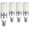 SAUGLAE E14 Lampadina di Mais LED 12W, Bianca Calda 3000K, 100W Lampadine a Incandescenza Equivalenti, 1450 Lumen, Piccola Vite Edison, 4-Pack