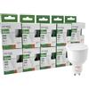 FactorLED Lampadina LED GU10, 10W, confezione da 10 pezzi, 1200lm, 220V, lampada Dicroica, angolo di apertura 110° (4000K)