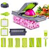 ALIANSHENG 14 in1 Taglia Affetta Verdure Manuale Kit, Multifunzione Taglia Verdure Cubetti, Tritatutto Grattugia da Cucina, Taglia Verdure con 8 Lame in Inox, per Tagliare, Affettare Verdure, Grattugiare