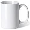 Smilatte Tazza da caffè in porcellana da 473 ml, classica tazza in ceramica bianca con manico grande, per tè, latte, cappuccino, bianco