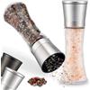 ZOLMER Set 2 macina sale e pepe manuale con macinino in ceramica regolabile - Macina pepe e sale in acciaio inox di alta qualità - Macinino per pepe sale o peperoncino
