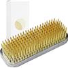 Wazakura Kenzan per Ikebana Lungo Tanzaku in Ottone, 87 × 33 mm | senza gomma, fermafiori giapponese a spilli, supporto per fiori recisi, pin frog, peso 233 g, fatto in Giappone
