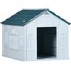 PawHut Cuccia per Cani di Taglia Media e Piccola max 20kg in PP Impermeabile, 65x75.7x63 cm, Blu|Aosom