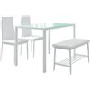 Vicco Set di tavoli da pranzo Grand, Bianco, 120 x 70 cm 4 parti