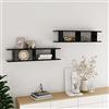 puraday Mensole Da Muro Parete 90x18x20 cm 2 pz Mensole Muro Mensola Libri Da Muro Moderne Cubi Da Parete Colorati Floating Wall Shelf Salotto Mensoline Floating Wall Shelf Nero