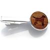 Jorvik Wood Cravatta con labrador, fermacravatta in legno, fermacravatta da uomo, con clip a clip per cravatta