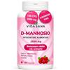 VIDASANA D-Mannosio Puro 2200 mg con Mirtillo Rosso - 180 Capsule | Integratore Donna e uomo per Vie Urinarie e Cistite | Supporto contro Candida e Infezioni Urinarie
