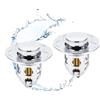 yefix 2 Tappi Lavandino e Bidet per Bagno Universali Pop-Up in Metallo con Filtro