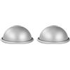 PME - Teglia da Forno Mezza Sfera in Alluminio Anodizzato, Piccola, Diametro 10 cm (Confezione da 2)