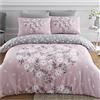 GC GAVENO CAVAILIA Set copripiumino reversibile con motivo floreale, matrimoniale, traspirante, con cuscino, colore rosa fard (705918)