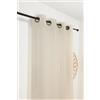 Linder - Tenda a quadri alsaziani - Finitura occhielli colore canna fucile - Colore bianco sporco - 145 x 260 cm - 60% poliestere 40% cotone - Tessuto e tinto in Francia - Collezione Kelsch