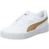 PUMA Carina 3.0 Aqua Metallics, Scarpe da Ginnastica Donna, White-Light Sand Gold, 40.5 EU