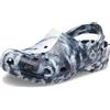 Crocs, Sabot Classic Marbled Clog Sabot, unisex adulto, bianco/nero, 36/37 EU