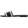 Armani Exchange Sandalo da donna Thin, a righe, con logo frontale, Nero, 35 EU