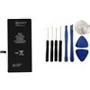 Audiosystem Batteria 2900mah polimeri litio COMPATIBILE per apple iphone 7 plus zero cicli a1661 a1784, incluso kit montaggio batteria
