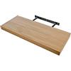 ETREXONLINE Mensole da Muro Colore Rovere 60x25x4cm, Mensole da Parete in Legno con Fissaggio Invisibile