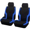 JNNJ 4 Pezzi Coprisedili Auto Set Completo, Coprisedili Anteriori per Auto Con Copripoggiatesta, Universale Auto Sedile Protezione Del Rilievo, Coprisedili Accessori Interno Berlina Furgone(Blu)