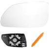 Laitejituan Vetro a Specchio Sostituzione per Skoda Oktavia (1Z3/1Z5) 2004-2008/VW Polo 9N 2005-2009 Specchio Esterno Regolabile Adatto Lente di Retromarcia Specchio di Vetro di Retromarcia (Sinistra)
