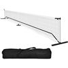 COSTWAY Rete Pickleball Portatile da 670 CM, con Tubolari Metallici, Rete Resistente in Poliestere e Borsa in Tessuto Oxford, Set per Giochi di Palla da Interno ed Esterno