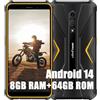 Ulefone Armor X12 Pro Rugged Smartphone, 8GB+64GB+256GB Espandibile, Octa-core Android 14 Telefono Cellulari Resistente IP68, 13MP+8MP, 5,45HD+ 4860mAh Cellulare Offerta, Dual 4G NFC OTG GPS, Arancia