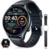 Motsfit Smartwatch Uomo Chiamata Bluetooth e Risposta Vivavoce - Orologio Fitness con Contapassi Cardiofrequenzimetro da Polso Pressione Sanguigna Calorie Impermeabile Smart Watch Uomo per Android iPhone