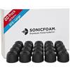 SONICFOAM (SF3 Grande Nero) Punte Auricolari In Memory Foam Per Auricolari Con Diametro Altoparlante 3.3-4.3mm - (20 Pacchetto / 10 Paia)