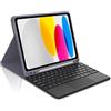 Occtingkind, Tastiera per iPad A16 2025 e iPad 10 Gen 2022, Custodia con Tastiera per iPad10.9/11, Cover Touchpad Magnetica Staccabile Bluetooth Keyboard iPad10, Italiano Layout, USB C, Viola