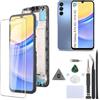 RongZy Schermo LCD per Samsung Galaxy A15 4G A155F Display Sostituzione per Samsung Galaxy A15 5G A156B Digitizer Assembly Vetro di Ricambio Touch Screen con Strumenti(6.5, Nero con Cornice)