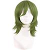 MapofBeauty 14 Pollic/35 cm Corto Cosplay Costume Anime Parrucche Wolf Tail Sintetico Capelli Party Parrucche (Olive Verde)
