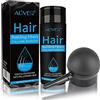 NUEDSFXO Fibre per Capelli Alla Cheratina con Applicatore, Polvere per Capelli in Fibra di Qualità Professionale,Correttore di Caduta dei Capelli per Macchie Calve e Diradamento dei Capelli (Nero)
