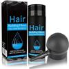 NUEDSFXO Fibre per Capelli Alla Cheratina con Applicatore, Polvere per Capelli in Fibra di Qualità Professionale,Correttore di Caduta dei Capelli per Macchie Calve e Diradamento dei Capelli (Marrone medio)
