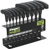 Sealey S0466 - Set di chiavi esagonali con impugnatura a T, 10 pezzi, colore: nero