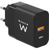 Ewent Caricabatterie Caricatore Rapido GaN Fast USB-C e USB-A per Tablet e Notebook, Caricatore 45W per iPhone 16/15/14 e anteriori, iPad Pro/Air, Air/Pods Pro, Samsung,Huawei,XiaoMi etc., Nero