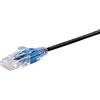 Monoprice Cavo patch Ethernet Cat6A UTP, 30 AWG, 10 G, in puro rame nudo, antigroviglio, RJ45, serie SlimRun, 9,1 m, rosso, confezione da 5
