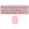 Mobility Lab ML313894 - Tastiera Combo + Mouse Wireless Pure Color - FR AZERTY, tasti piatti e reattivi, design compatto, scorciatoie, tastierino numerico, Compatibilità Windows - Rosa