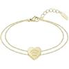 Lacoste Braccialetto a catena da donna Collezione LOVE MY CROC in Oro Giallo con un Charm a Forma di Cuore - 2040400