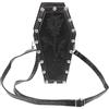 Amosfun Borsa a tracolla gotica in pelle PU a forma di bara, per uomo e donna, Nero, 22x12cm