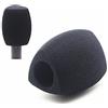 Saidbuds Parabrezza in schiuma di grandi dimensioni Copertura in schiuma per microfono a mano Parabrezza in spugna per microfoni per interviste TV (nero)
