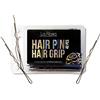 La Rosa Productos Profesionales LaRosa Grip per capelli ondulati 6 cm - Palla di metallo solidu a forma di U - Adatto per saloni di parrucchieri - 1 confezione x 40 pezzi - Oro/Nero