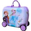 Coriex Trolley Cavalcabile Frozen, Valigia da Viaggio per Bambini Rigida in ABS, Cavalcabile Trainabile con Tracolla 23L 45 x 22 x 34 cm, Multicolore